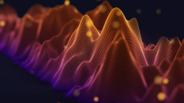 3D Rendering Abstract data background bokeh stock photo
