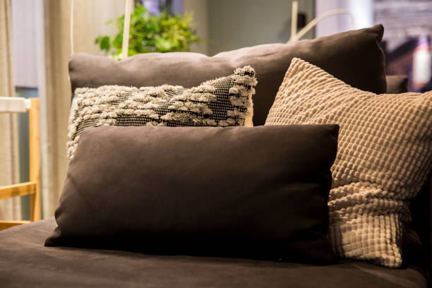 istock Various cushions on the sofa in living room 1358876069