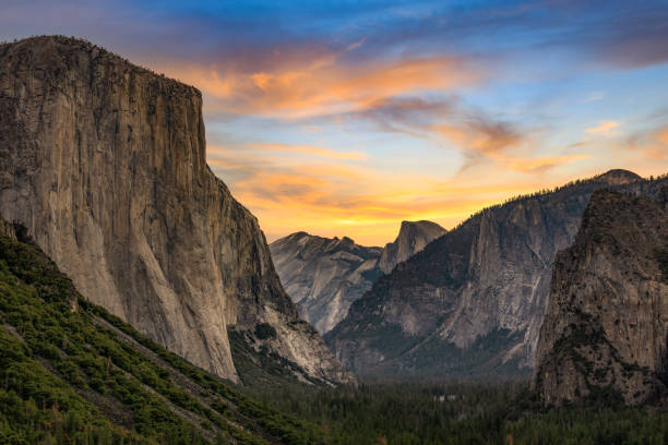 istock Yosemite tunnel view with sunset 1358877000