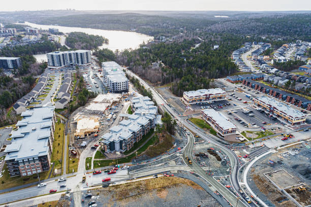 istock Aerial View of Construction Site 1358880794