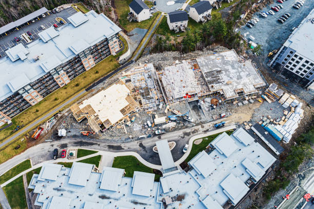 istock Aerial View of Construction Site 1358881305