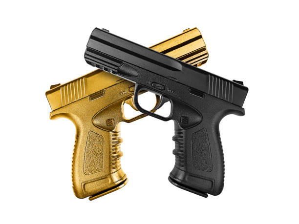 istock Pistol isolated on white background 1358881558