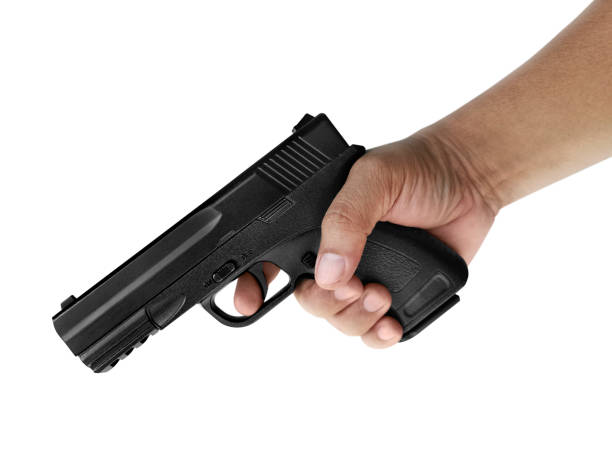 istock Pistol isolated on white background 1358881586
