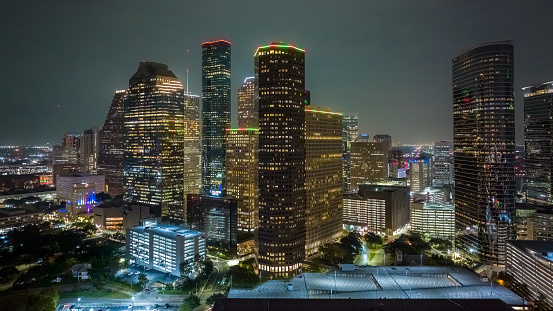 Night shot of Houston skyline