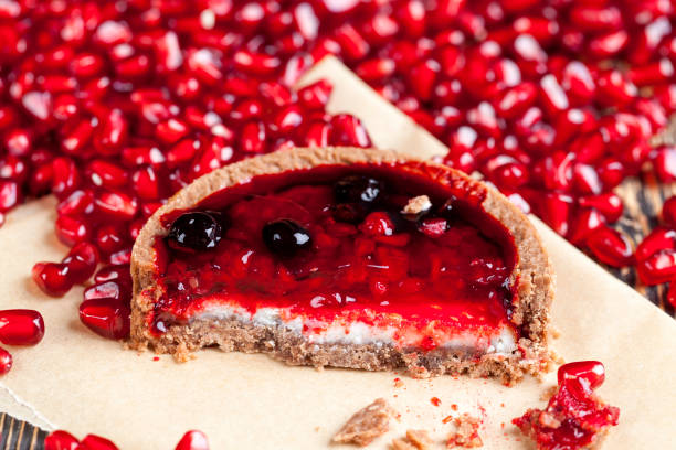istock fruit and berry cake tartlet with cream 1358887454