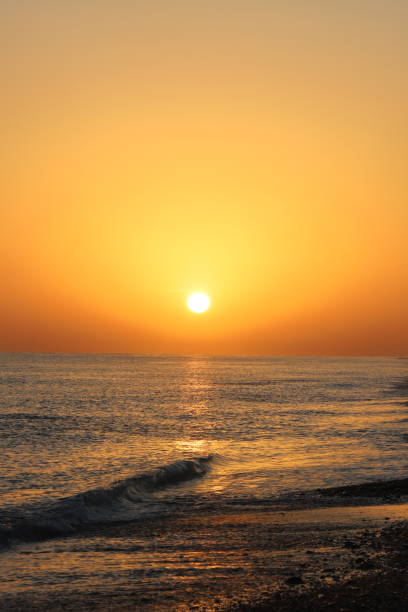 Sunrise at the beautiful beach of Dhabab area in Sur region in Oman