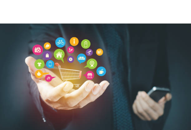 istock colorful application icon  shopping cart 1358888810