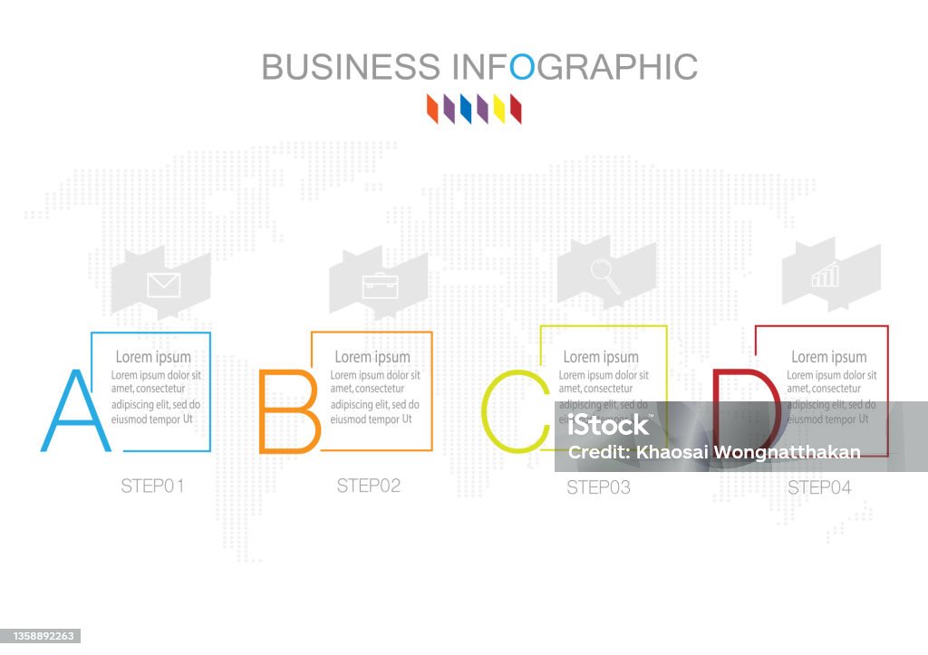Business Data Visualization Process Chart Abstract Elements Of Graph ...