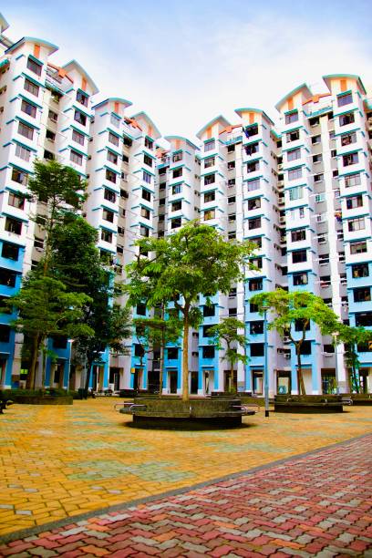 istock Colourful public housing in Singapore 1358895089