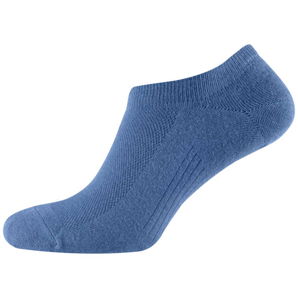 istock blue short voluminous sock, for wearing in the summer, on a white background 1358901298