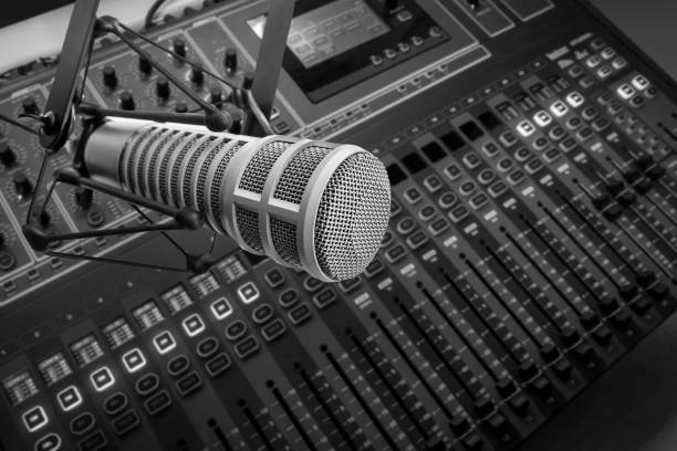 istock Professional microphone and sound mixer 1358902029