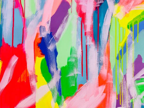 Vibrant Colored Abstract Paint stock photo