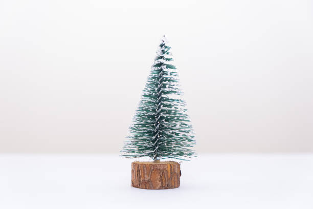 istock Decoration christmas tree new year concept with snowflakes white background copy space 1358916179