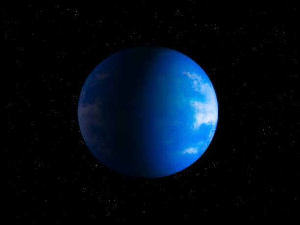 istock Earth's twin from a distant galaxy. Beautiful planet with ocean. 1358917821