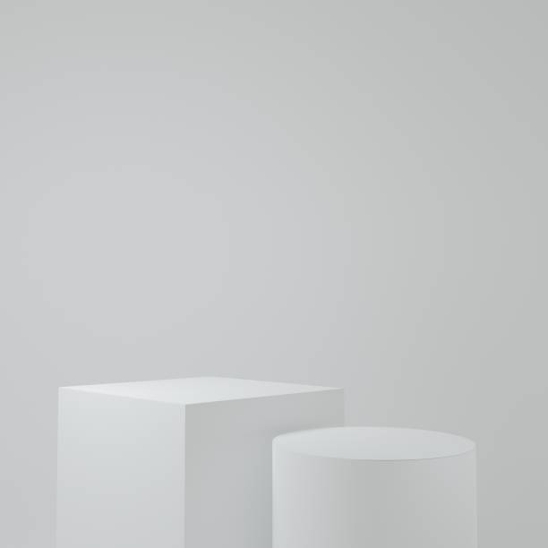 istock Product Stand in white room ,Studio Scene For Product ,minimal design,3D rendering 1358921468