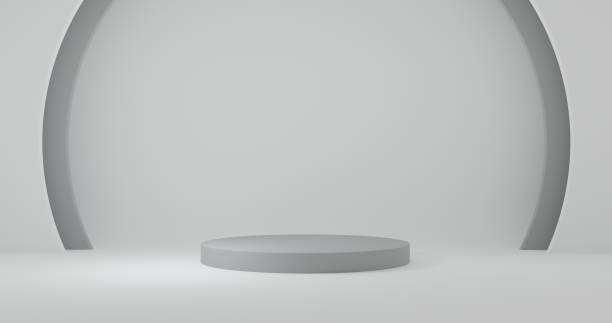 istock Product Stand in white room ,Studio Scene For Product ,minimal design,3D rendering 1358921479