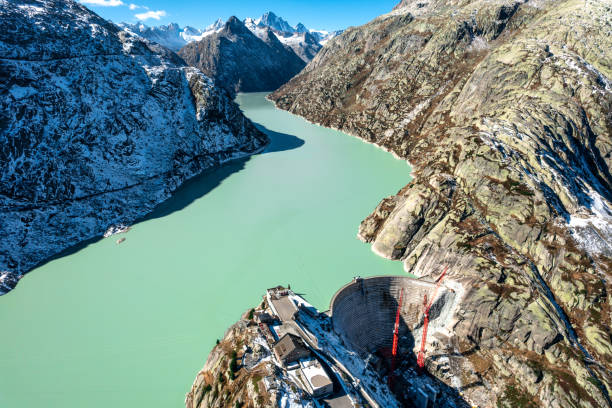 istock Aerial view of Grimselsee, Switzerland 1358922251