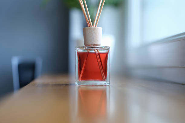 istock Bamboo sticks fragrance for the room, blurry 1358924744