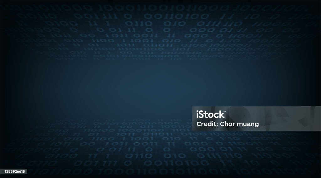 Binary Code Digital Numbers Background Stock Illustration - Download ...