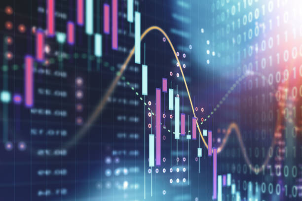 Currency and Exchange Stock Chart for Finance and Economy Display Currency and Exchange Stock Chart for Finance and Economy Display finance stock pictures, royalty-free photos & images