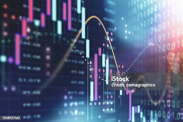 Currency And Exchange Stock Chart For Finance And Economy Display Stock Photo - Download Image Now