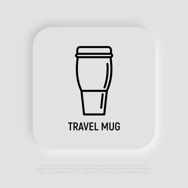 Travel Mug Hot Drink Collection Icons Stock Vector (Royalty Free)  1665210058