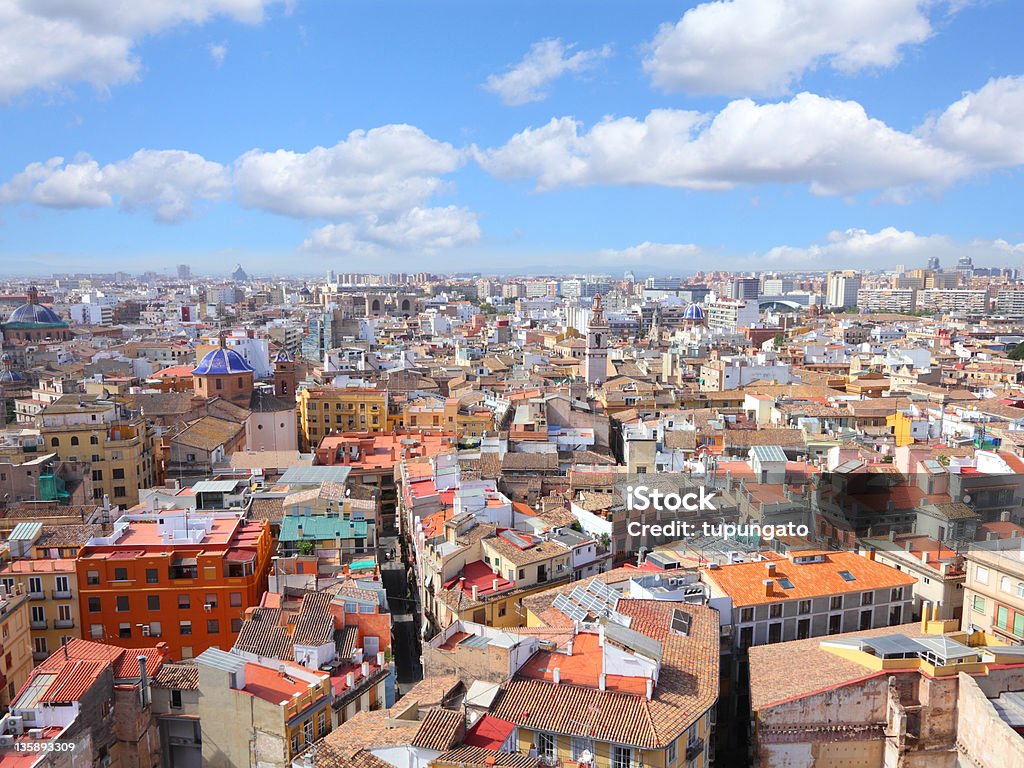 valency Valencia, city in Spain. Aerial view of the old town. Aerial View Stock Photo