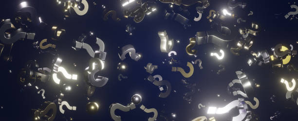 istock Creative Infinite Question Marks Corporate Gold and Silver Metallic with Silver Colors Abstract Background Concept Of Wondering 3D Illustration 1358934099