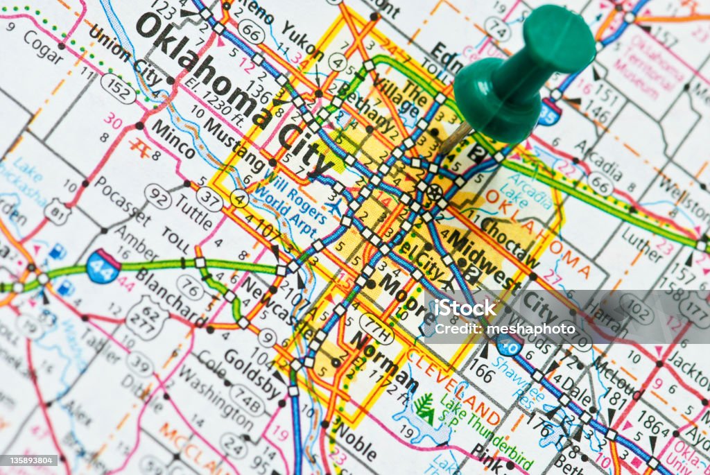 Oklahoma City - Royalty-free Cartografia Foto de stock
