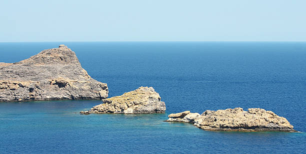 istock Mountain in Lindos Bay. Greece 135893931