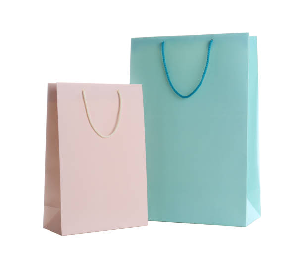 istock Different paper shopping bags isolated on white 1358944132