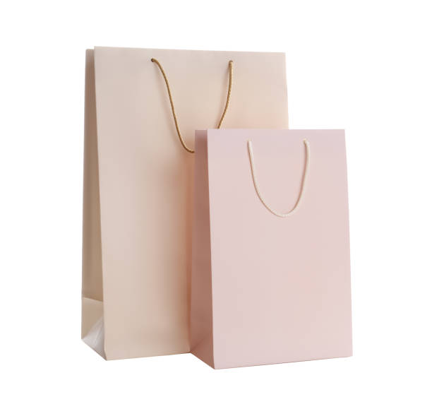 istock Different paper shopping bags isolated on white 1358944204