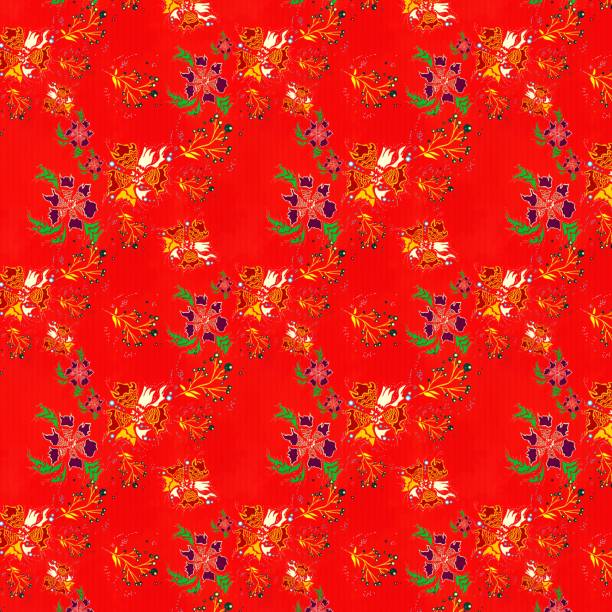 istock Beautiful floral pattern. fabric fashion design  cotton design concept. 1358944428