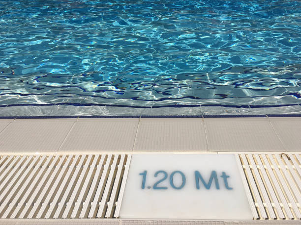 istock Part of swimming pool with deep detail 1358950513