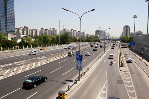 Changes and complications caused by coronavirus epidemy, world without crowds, virus empties streets. No traffic jam, no pollution, empty streets in downtown Bucharest, Romania, 2020