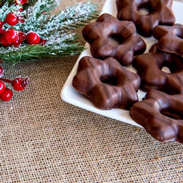 istock Christmas cookie or gingerbread on Christmas table 1358956016