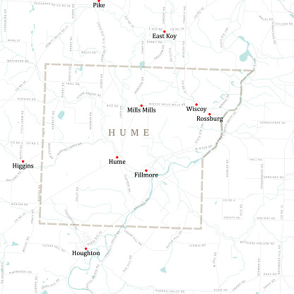 NY Allegany Hume Vector Road Map. All source data is in the public domain. U.S. Census Bureau Census Tiger. Used Layers: areawater, linearwater, roads, rails, cousub, pointlm, uac10.