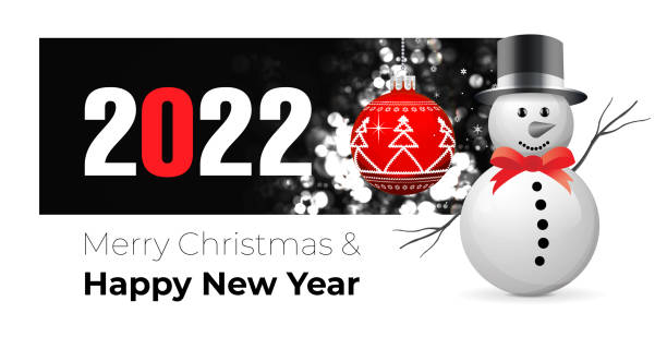 Ilustración de Saludos De Feliz Año Nuevo 2022 Con Un Muñeco De Nieve Y Un  Baile De Navidad De Fondo Vector y más Vectores Libres de Derechos de 2022  - iStock