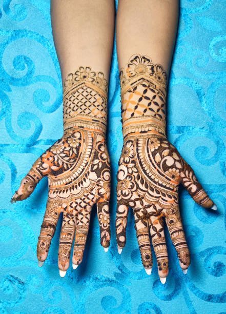 istock Hand decorated with henna 1358965118