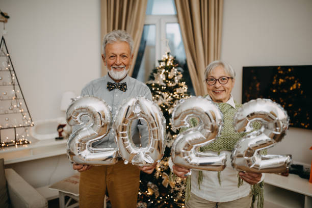 istock Seniors celebrating New Year 1358965247