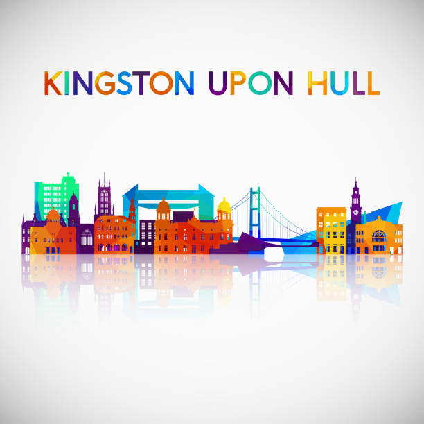 Kingston Upon Hull skyline silhouette in colorful geometric style. Symbol for your design. Vector illustration. Kingston Upon Hull skyline silhouette in colorful geometric style. Symbol for your design. Vector illustration. hull house stock illustrations