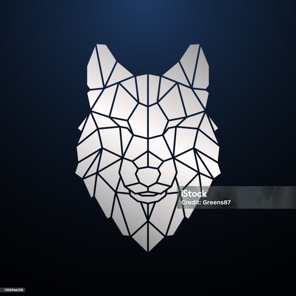 Silver Polygonal Wolf Head Geometric Wolf Portrait Vector Template For  Tattoo Clothes Tshirt Poster Etc Mascot Werewolf Stock Illustration -  Download Image Now - iStock