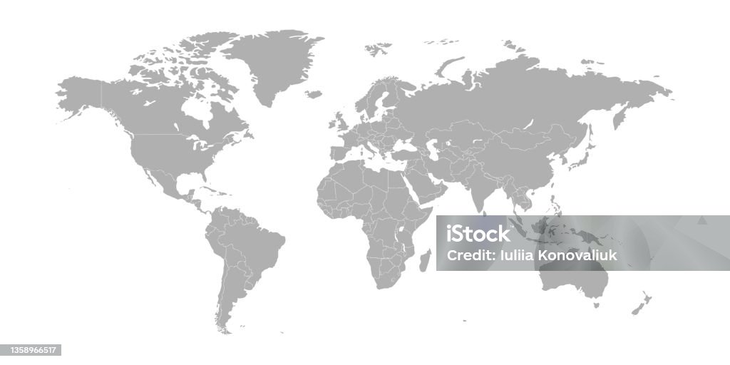 Illustration abstraite de vecteur de carte du monde - clipart vectoriel de Planisphère libre de droits