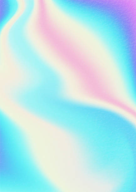 istock Multicolored bright background with iridescent tints of color. Holographic effect, color gradient transitions. 1358966766