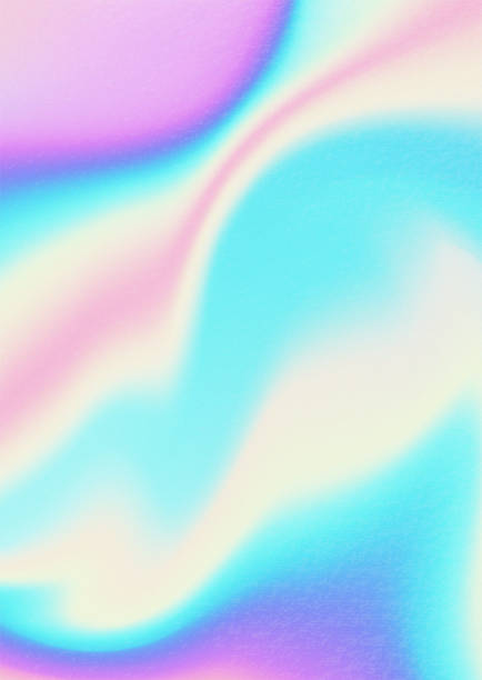 istock Multicolored bright background with iridescent tints of color. Holographic effect, color gradient transitions. 1358966815