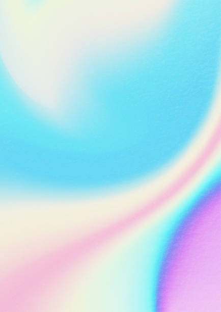 istock Multicolored bright background with iridescent tints of color. Holographic effect, color gradient transitions. 1358967036