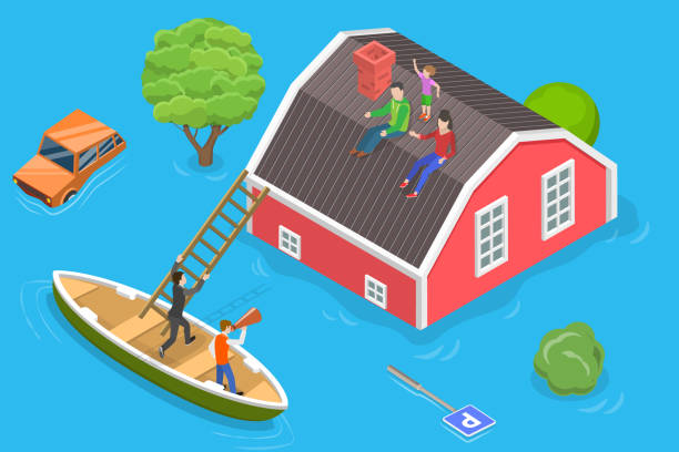 26 Flood Rescue Boat Illustrations & Clip Art - iStock