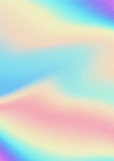 istock Multicolored bright background with iridescent tints of color. Holographic effect, color gradient transitions. 1358968137