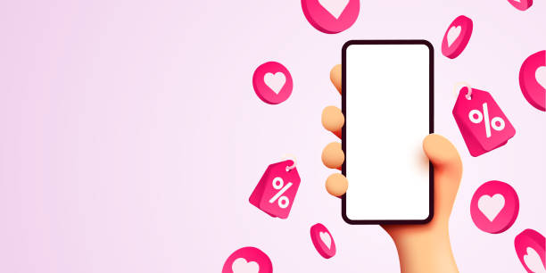 istock Hand holding mobile smart phone with shopp app. Online shopping concept. 1358970909