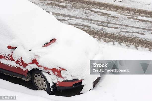 Car Under The Snow Stock Photo - Download Image Now - Car, Melting, Snow